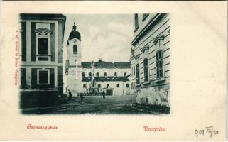 1901 Veszprém, Székesegyház, Szentháromság szobor. Köves és Boros kiadása