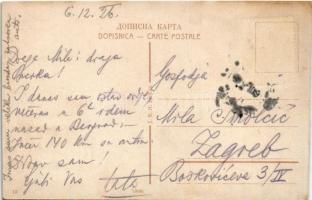 1926 Újvidék, Novi Sad; Ulica Kralja Petra / utca, piac, villamosok / street, market, trams (felszín...