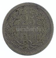 Hollandia 1910. 25c Ag I. Vilma T:3 Netherlands 1910. 25 Cents Ag Wilhelmina C:F Krause KM#146