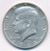 Amerikai Egyesült Államok 1968D 1/2$ Ag Kennedy T:2  USA 1968D 1/2 Dollar Ag Kennedy C:XF Krause KM#202a