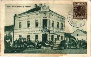 1930 Pozega, Hotel Tomasevic, automobiles (fl)