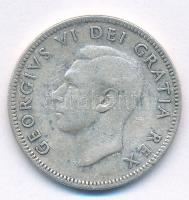 Kanada 1950. 25c Ag VI. György T:2-,3 Canada 1950. 25 Cents Ag George VI C:VF,F Krause KM#44