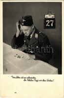 1940 Das Leben ist am schwersten die letzten Tage vor dem Ersten! / WWII German military, NSDAP German Nazi Party propaganda, Luftwaffe officer (EK)