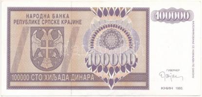 Horvátország / Krajnai Szerb Köztársaság 1993. 100.000D + 1.000.000D + 20.000.000D pótkiadás "Z...