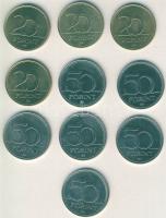 2003-2006. 20Ft "Deák" (4x), 50Ft "Vöröskereszt" (6x) T:2,2/3+