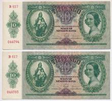 1936. 10P (2x) sorszámkövetők T:I- szennyeződés Adamo P9