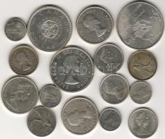 Kanada 1950-76  ezüstpénz tétel  10c 4x, 25c 6x, 50c 3x,  1$ 2x,  5$ 16db  emlékveretekkel csak ezüstáron! T:1,2
