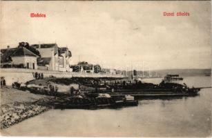 Mohács, Dunai átkelés, komp, úszó vízi hajómalmok. Bein és Weizer kiadása / floating boat mills (Rb)