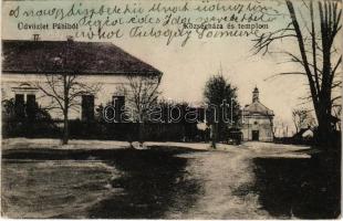 1926 Páhi, Községháza és templom (EK)