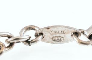 Ezüst(Ag) extravagáns nyaklánc, jelzett, h: 74 cm, nettó: 14,6 g