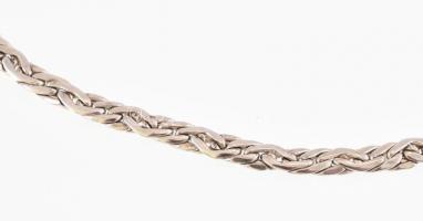 Ezüst(Ag) fonott nyaklánc, jelzett, h: 42 cm, nettó: 28 g