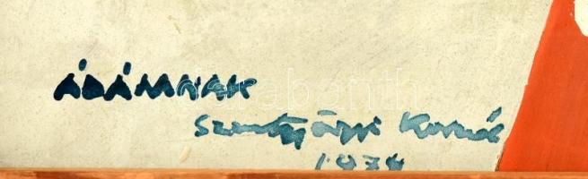 Szentgyörgyi Kornél (1916-2006): Ádám (kisfiú portréja). Olaj, farost, jelzett, autográf ajándékozás...