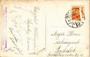 1937 Budapest X. Kőbánya, Vendéglő kerthelyisége pincérekkel, vendégekkel és muzsikusokkal, étterem....