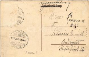 1910 Budapest VI. Andrássy út a jövőben, montázs. L. és P. 2645. / in the future montage (ázott saro...