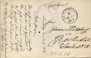 1916 WWI German military, soldiers in France, ruins. photo (EK)