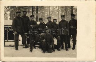 WWI German military, group of soldiers in winter. photo (EK)