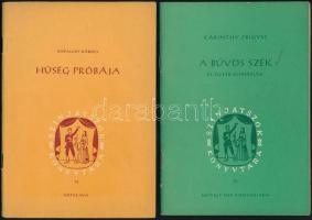 Színjátszók Könyvtára 5 kötete: 
Karinthy Frigyes: A bűvös szék és egyéb komédiák.; 
Kisfaludy Kár...