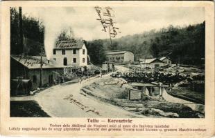 Keresztvár, Nyén, Teliu; Nagyalagút kis és nagy gépházzal, fűrésztelep / Vedere dela Atelierul de Masineri mici si mare din inaintea tunelului / sawmill, tunnel, engine houses (EK)