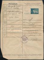 1938 2 db marhalévél 10 f, 60 f