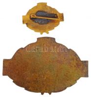 ~1970. "Orion EMG 20 éves Törzsgárda" zománcozott Br plakett (50x33mm) + zománcozott minia...