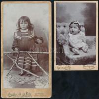cca 1880-1890 5 db vizitkártya méretű gyermek fotó