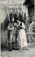 Der Reiter / WWI Austro-Hungarian K.u.K. military, romantic couple. M.B.L. 65.