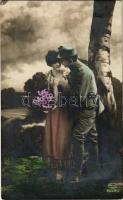 1917 WWI Austro-Hungarian K.u.K. military, romantic couple
