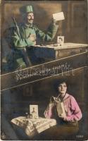 1916 Válaszodat várva várom! / WWI Austro-Hungarian K.u.K. military, romantic couple (EB)