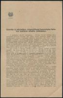 1919 Utasítás az ellenséges megszállással kapcsolatos károkat tudakoló kérdőív kitöltésére. KSH 4 p.