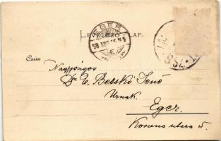 1898 (Vorläufer) Szepesváralja, Spisské Podhradie; Irgalmasok temploma, Szepesi vár, tér, Püspöki sz...