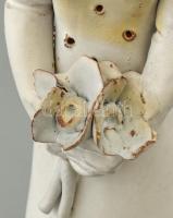 Kovács Éva (1938-2017): Éneklő leány, mázas kerámia, hibátlan, jelzett, m: 26cm