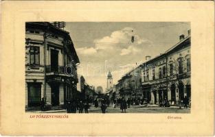 1912 Liptószentmiklós, Liptovsky Mikulás; Úri utca, Lerchenfeld Gyula üzlete. W.L. Bp. 2514. / street, shops (EK)