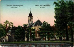 1913 Máriavölgy, Mariental, Mariathal, Marianka (Pozsony, Pressburg, Bratislava); templom, aranyozott díszítés / church, golden decoration (EK)