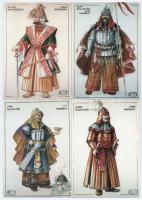 A Magyar Honfoglalás Nagy Alakjai - mmodern képeslap sorozat 9 képeslappal, tokban / Hungarian conqu...