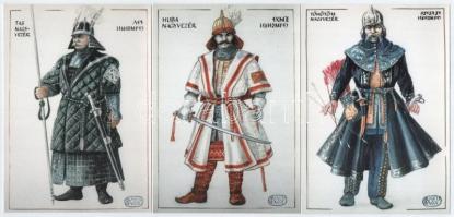 A Magyar Honfoglalás Nagy Alakjai - mmodern képeslap sorozat 9 képeslappal, tokban / Hungarian conqu...