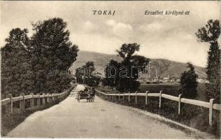 Tokaj, Erzsébet királyné út. Vasúti levelezőlapárusítás 6981.
