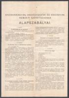 1916 Hadirokkantak, Hadiözvegyek és Hadiárvák Nemzeti Szövetségének alapszabályai 8p.