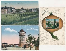 11 db RÉGI történelmi magyar város képeslap / 11 pre-1945 town-view postcards from the Kingdom of Hungary