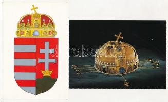 20 db MODERN magyar motívum képeslap: A Magyar Korona / 20 modern Hungarian motive postcards. The Hu...