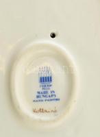 Zsolnay porcelán térdelő női akt, kézzel festett, jelzett, hibátlan, m: 23 cm