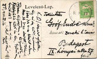 1911 Debrecen, Nagyerdei indóház, vasútállomás, a Debreczeni Helyi Vasút Rt. (DHV) kisvasútja a megá...