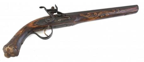 Antik kovás pisztoly gyűjtői replikája. Elsüthető 56 cm