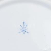 Herendi virág mintás süteményes készlet. Kézzel festett, jelzett, hibátlan. 6+1 db