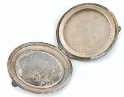 Ezüst (Ag) pudrié, fedelén "Pisti" felirattal, jelzett, kissé kopottas, d: 6,5 cm, nettó: ...