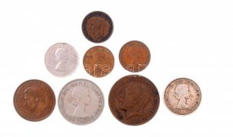 Vegyes: Nagy-Britannia 1920 1p Br + 1937. 1/2p Br + 1953. 2Sh Cu-Ni + Kanada 1937-1957. 1c Br (3xklf...
