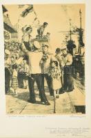 cca 1960 össz. 9 szovjet szocreál és történelmi nyomat és sokszorosított grafika, 2 db Lenint ábrázo...