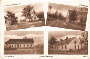 1952 Muraszemenye, Földmívesszövetkezet, templom, utca, Községháza, Iskola (fa)