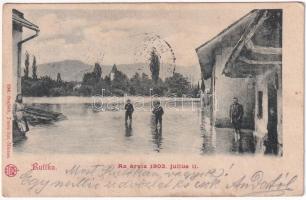 1903 Ruttka, Vrútky; árvíz 1903. július 11. Sochán 194. / flood (Rb)