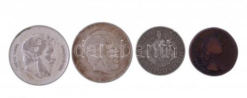 Vegyes: 1841B 20kr Ag "V. Ferdinánd" bross nyom + 1947. 5Ft Ag "Kossuth" (2x) + ...
