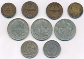 Vegyes: 9db-os orosz, szovjet, szlovák és román érme tétel T:vegyes Mixed: 9pcs russian, soviet, slovakian and romanian coin lot C:mixed